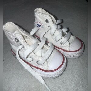 Converse White High-Top Sneakers - Toddler